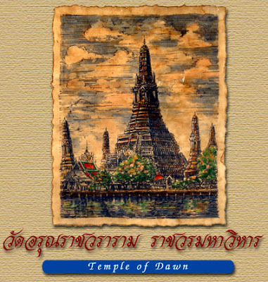 Chùa Wat Arun nằm trên bờ tây sông Chao Phraya